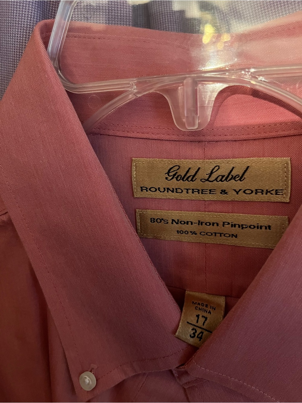 Gold Label Roundtree & Yorke Pink Button-Up Shirt